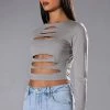 ALANI CUT OUT LONG SLEEVE CROP TOP