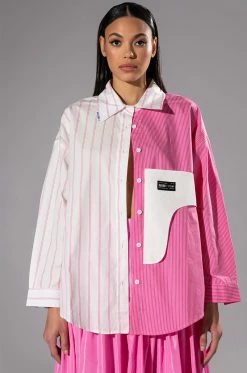 ALL TOGETHER NOW LONG SLEEVE BUTTON DOWN BLOUSE