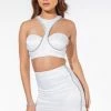 BADDIE SEASON SATIN RHINESTONE MINI SKIRT