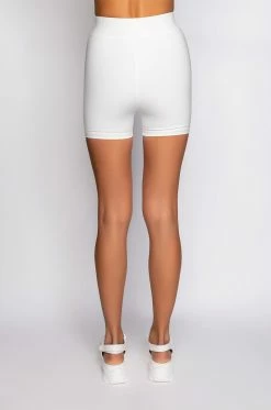 BASIC LUXE WHITE BIKER SHORT -AKIRA store basic luxe white biker short white 8 8