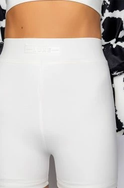 BASIC LUXE WHITE BIKER SHORT -AKIRA store basic luxe white biker short white 9 9
