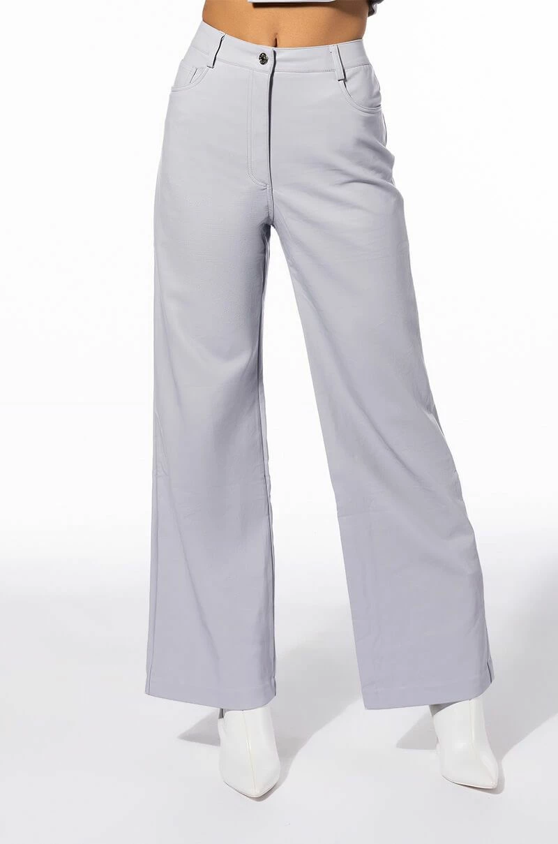 BE ABOUT IT FAUX LEATHER WIDE LEG PANTS - Image 3
