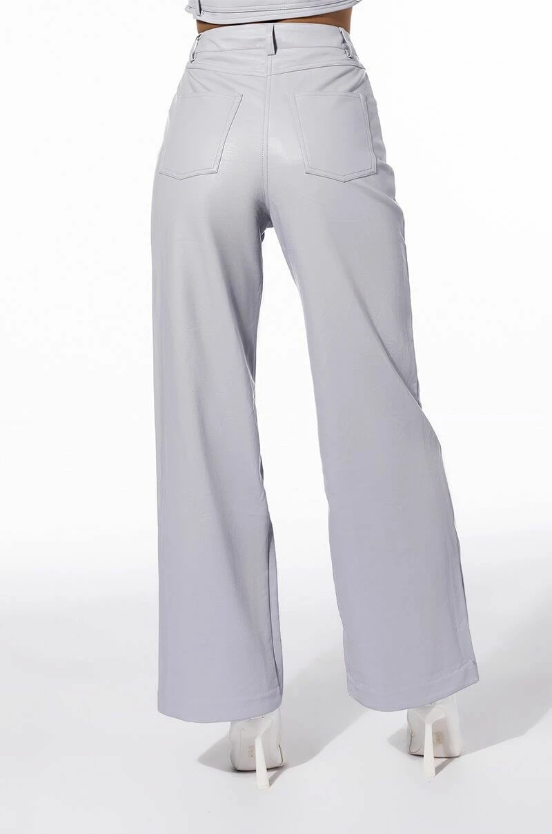 BE ABOUT IT FAUX LEATHER WIDE LEG PANTS - Image 5