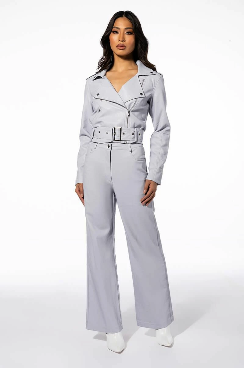 BE ABOUT IT FAUX LEATHER WIDE LEG PANTS - Image 7