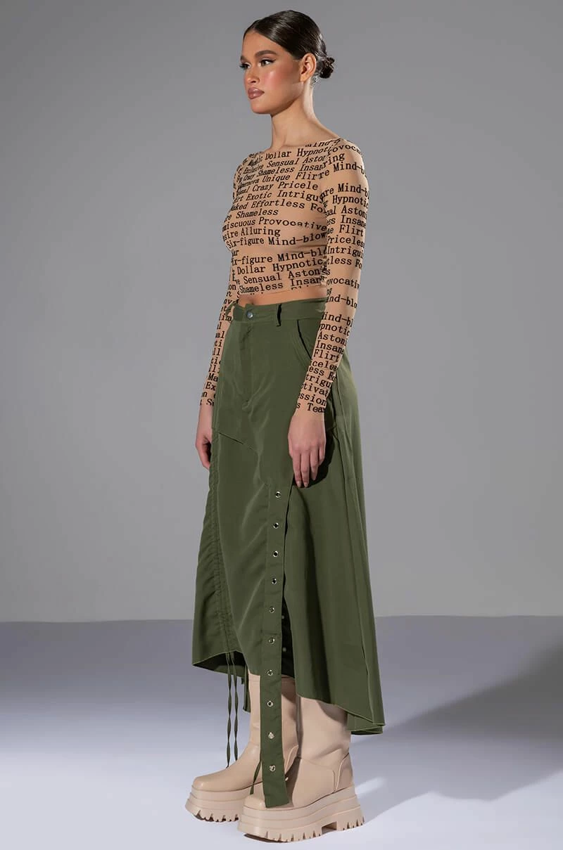 BOW DOWN MESH LONG SLEEVE TOP - Image 4