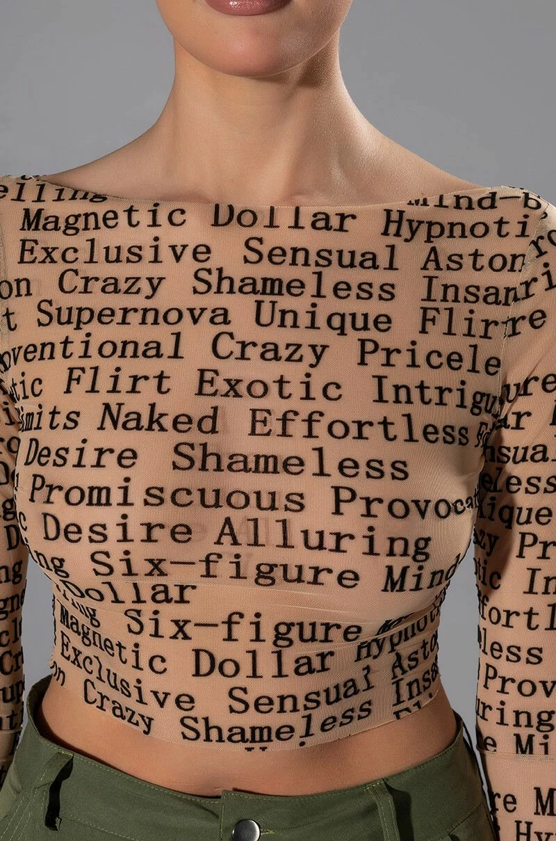 BOW DOWN MESH LONG SLEEVE TOP - Image 7