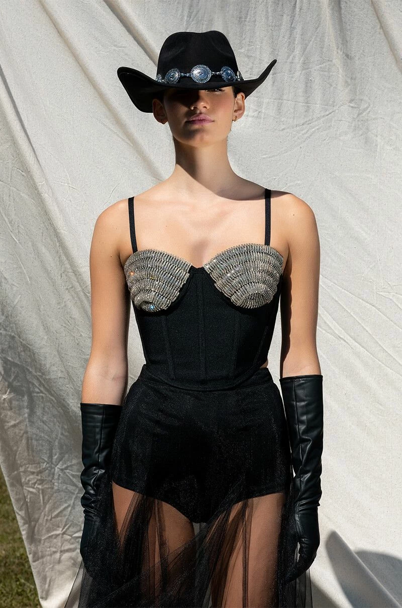 CHAMPAGNE WISHES EMBELLISHED CORSET - Image 2