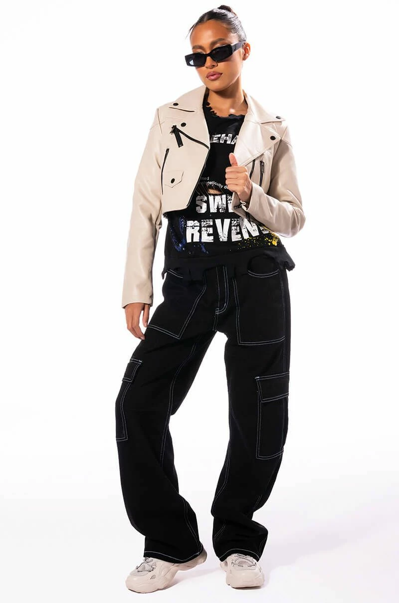 COUNT THE STARS BASIC MOTO JACKET - Image 3