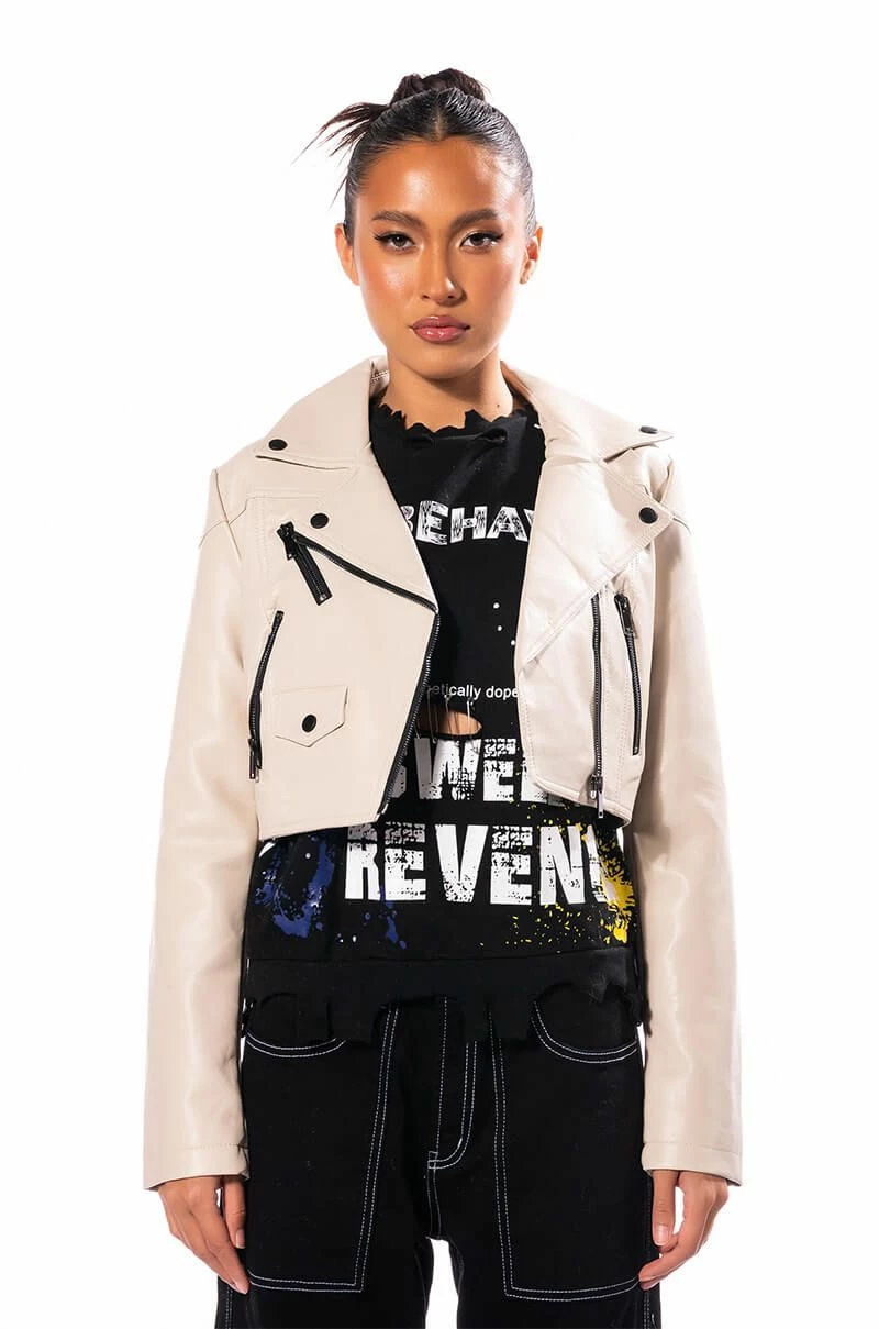 COUNT THE STARS BASIC MOTO JACKET - Image 4