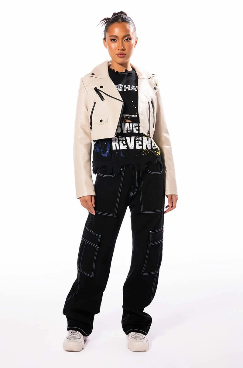 COUNT THE STARS BASIC MOTO JACKET - Image 9