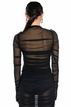 DASHING MESH TIGHT FITTED BUTTON DOWN -AKIRA store dashing mesh tight fitted button down black 6 6
