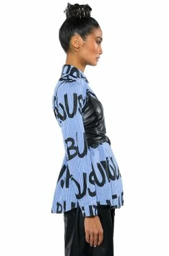 EFFORTLESSLY FAB BRA DETAIL LAYERED BUTTON DOWN BLOUSE 17 EFFORTLESSLY FAB BRA DETAIL LAYERED BUTTON DOWN BLOUSE -AKIRA store effortlessly fab bra detail layered button down blouse blue multi 8 8