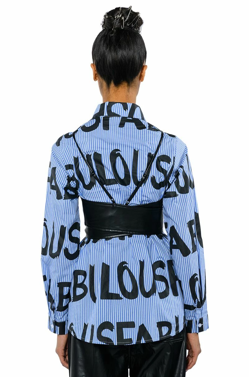 EFFORTLESSLY FAB BRA DETAIL LAYERED BUTTON DOWN BLOUSE 9 EFFORTLESSLY FAB BRA DETAIL LAYERED BUTTON DOWN BLOUSE - Image 9