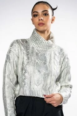 ESME SILVER METALLIC SWEATER