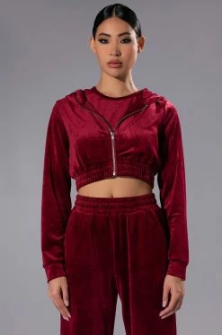 GRETCHEN ZIP UP CROPPED HOODIE