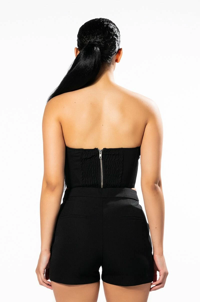 GRETEL STRAPLESS CORSET IN BLACK - Image 8