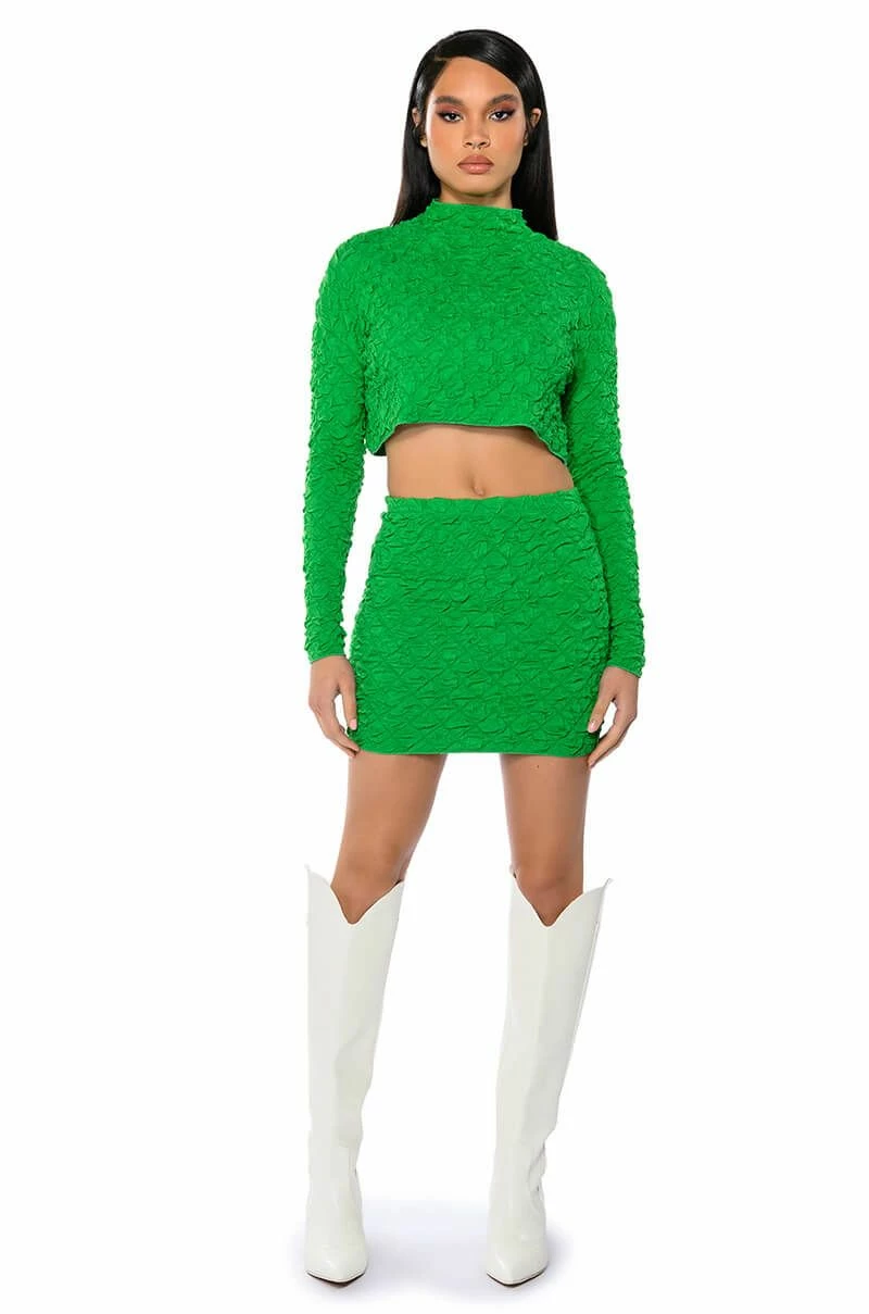 HIGHLIGHT OF YOUR DAY TEXTURED MINI SKIRT - Image 4