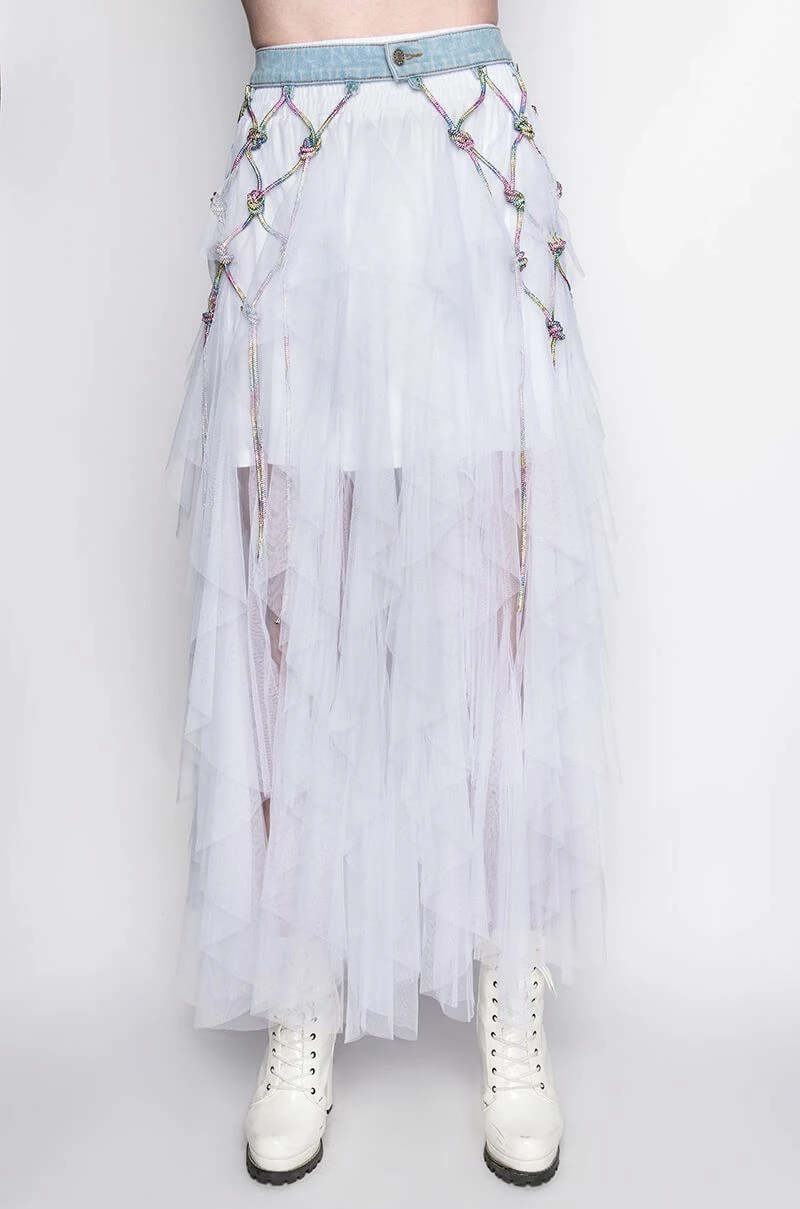 I AM ME CLYDE RAINBOW RHINESTONE CORD DENIM BELT - Image 10