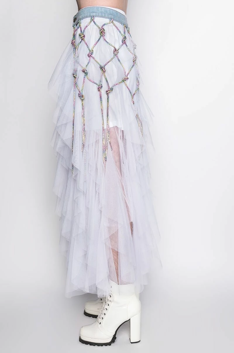 I AM ME CLYDE RAINBOW RHINESTONE CORD DENIM BELT - Image 11