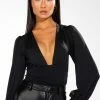 ITS GETTING LATE LONG SLEEVE V NECK CHEEKY BODYSUIT