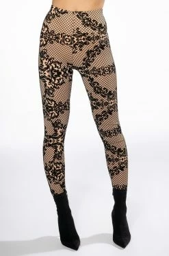 LACE LUXE LEGGING -AKIRA store lace luxe legging beige multi 3 3