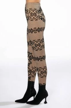 LACE LUXE LEGGING -AKIRA store lace luxe legging beige multi 4 4