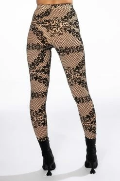 LACE LUXE LEGGING -AKIRA store lace luxe legging beige multi 5 5