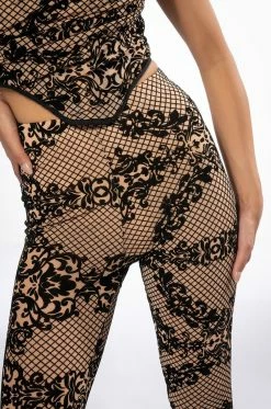 LACE LUXE LEGGING -AKIRA store lace luxe legging beige multi 6 6