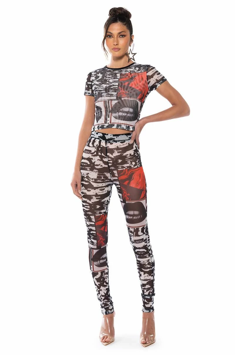 LIPS ARE SEALED MESH LEGGING - Image 2