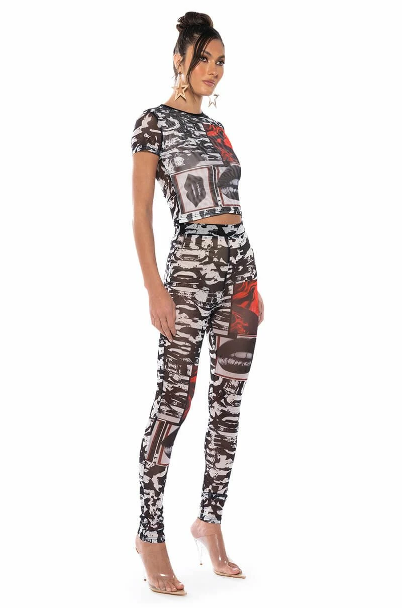 LIPS ARE SEALED MESH LEGGING - Image 3