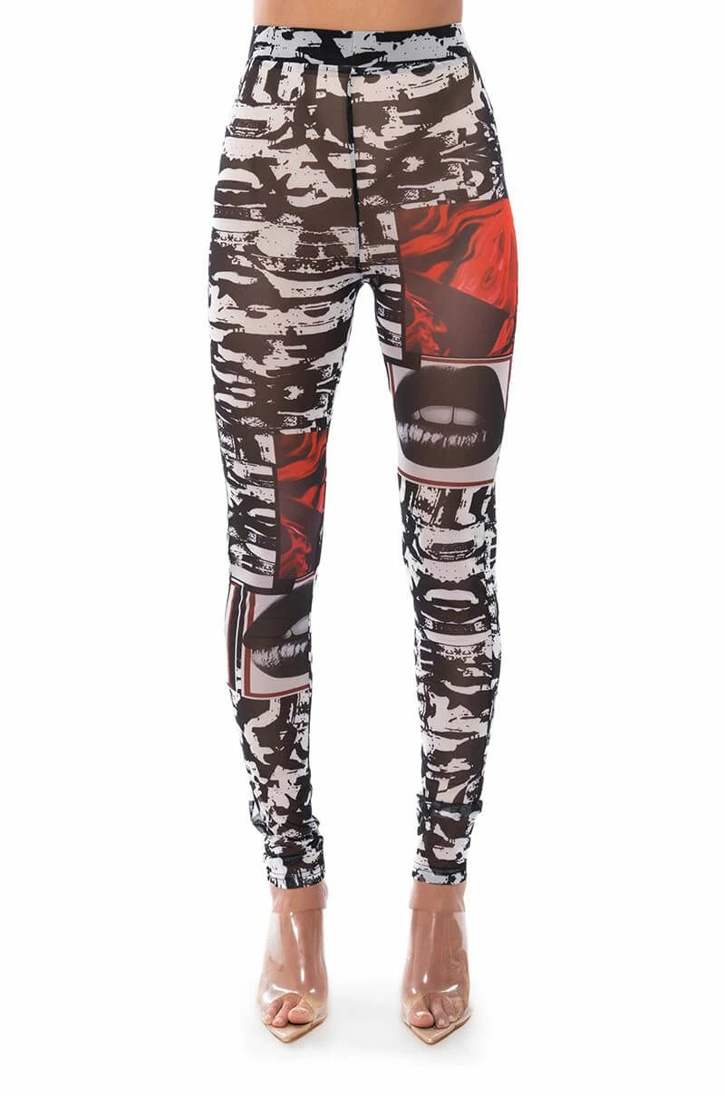 LIPS ARE SEALED MESH LEGGING - Image 4