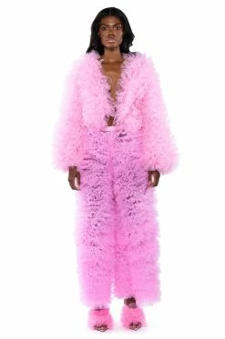 LOVE YOU LOU LOU TULLE JACKET IN PINK 18 LOVE YOU LOU LOU TULLE JACKET IN PINK -AKIRA store love you lou lou tulle jacket in pink pink 7 7