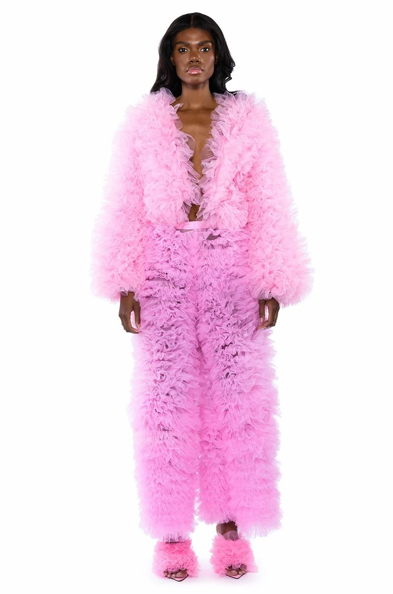 LOVE YOU LOU LOU TULLE JACKET IN PINK 7 LOVE YOU LOU LOU TULLE JACKET IN PINK - Image 7