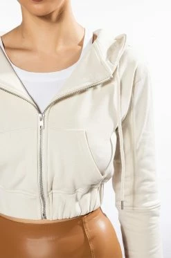 NEW RULES CROPPED HOODIE -AKIRA store new rules cropped hoodie ivory 7 7
