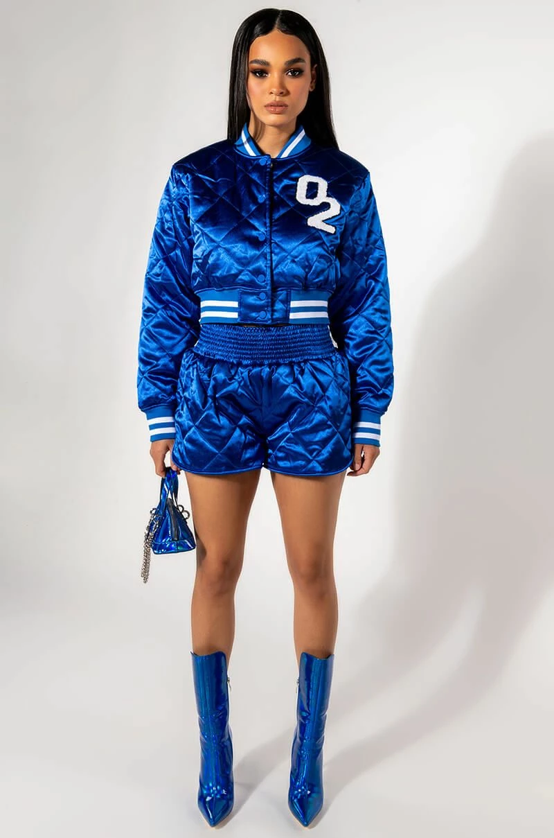 NO CAP QUILTED SATIN DOLPHIN SHORTS - Image 2