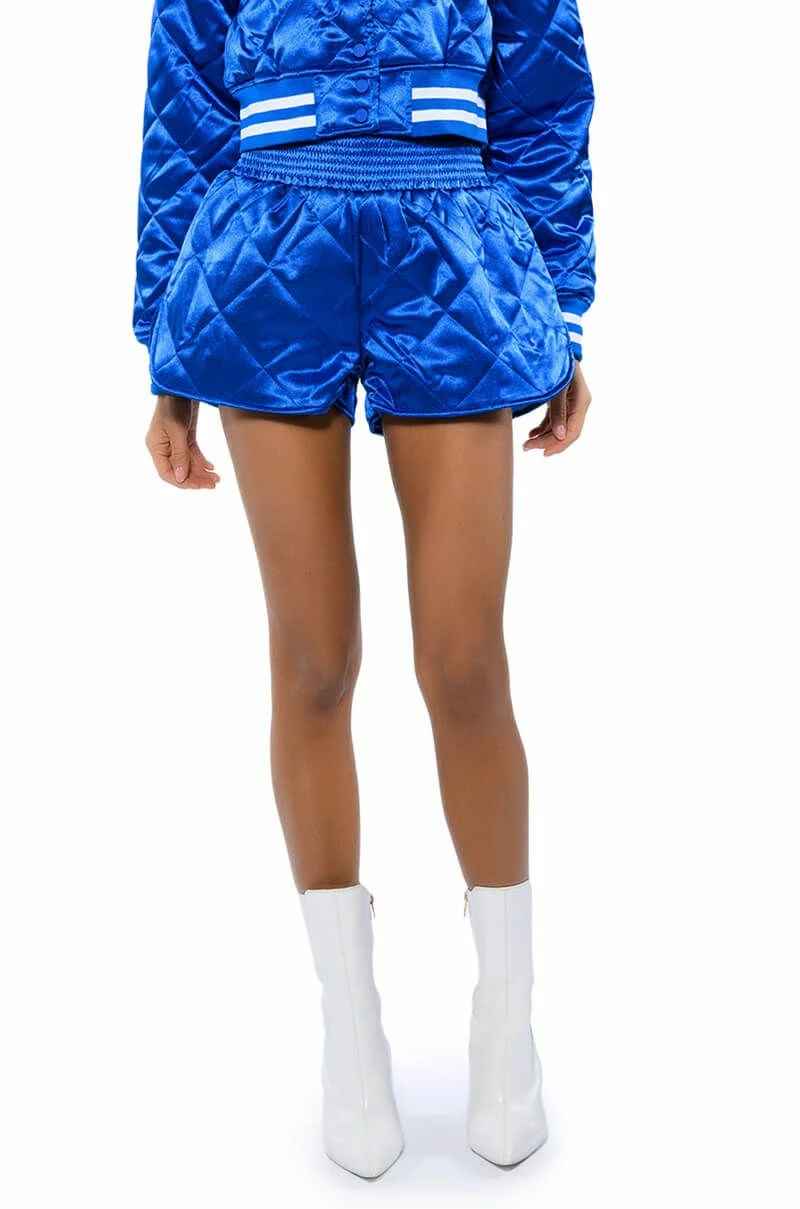 NO CAP QUILTED SATIN DOLPHIN SHORTS - Image 5