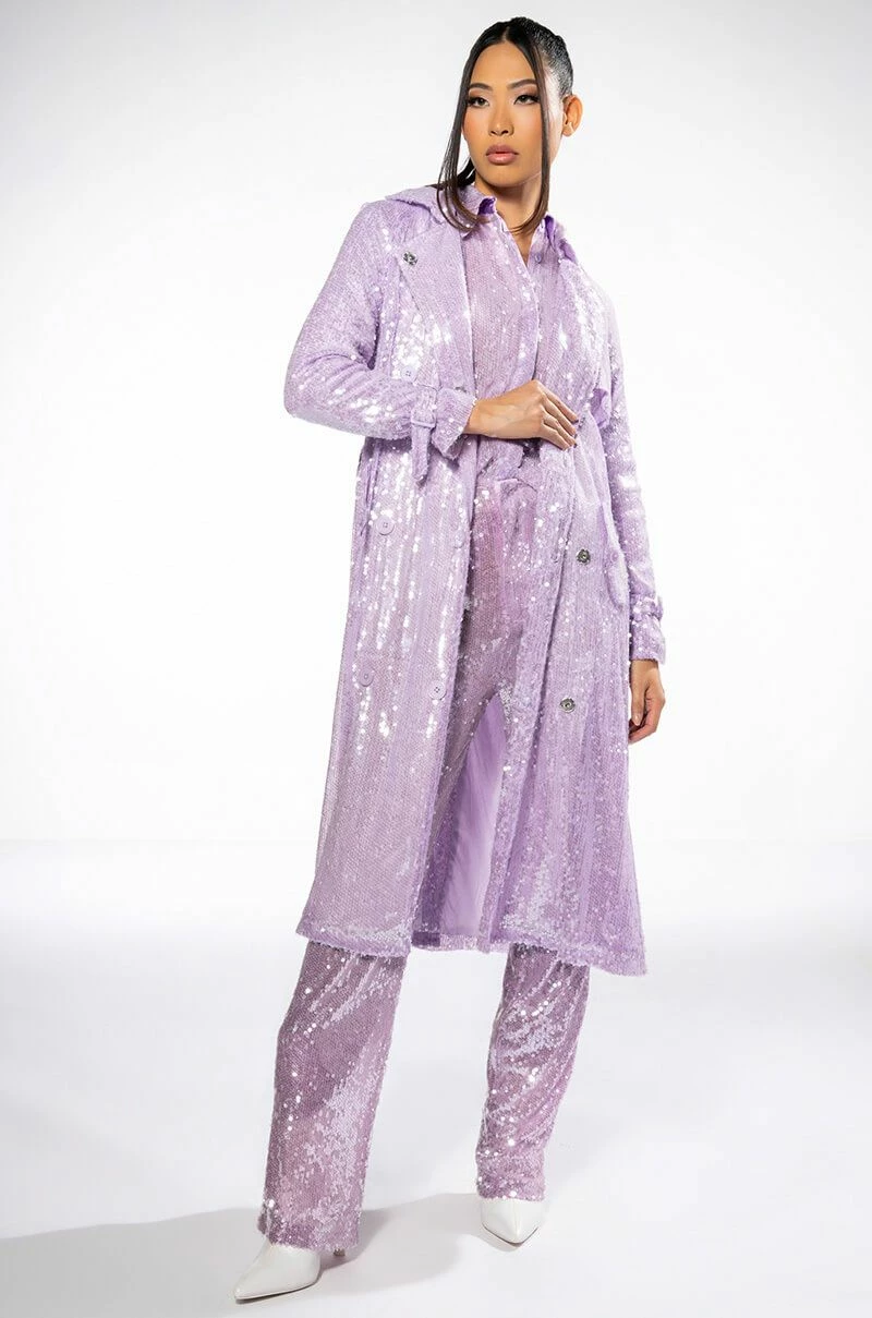 OH YOU FANCY SEQUIN BUTTON DOWN BLOUSE - Image 5