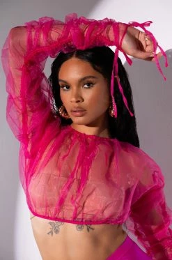 OLD ENGLISH ORGANZA MICRO BLOUSE