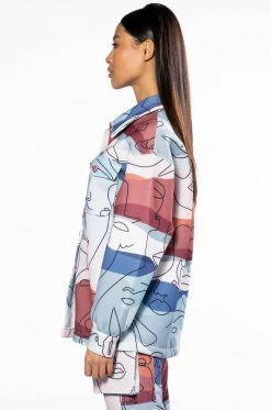 OVERSIZED PRINTED BUTTON DOWN -AKIRA store oversized printed button down multi 5 5