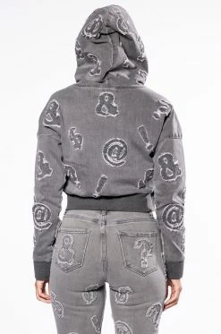 PATCH DETAIL SOFT DENIM HOODIE 13 PATCH DETAIL SOFT DENIM HOODIE -AKIRA store patch detail soft denim hoodie grey 6 6