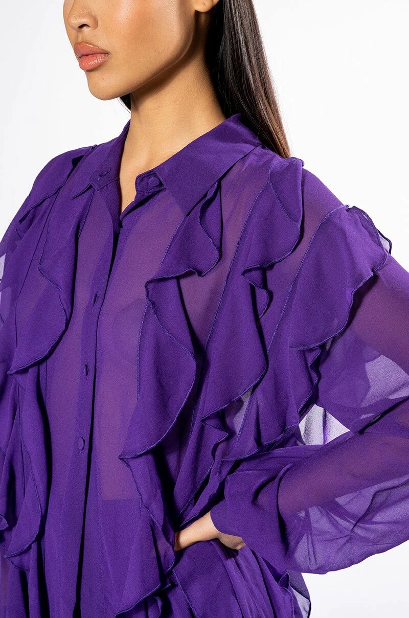 PURPLE RAIN LONG BLOUSE - Image 6