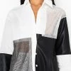 SAY IT AGAIN BUTTON UP BLOUSE WITH RHINESTONE TRIM