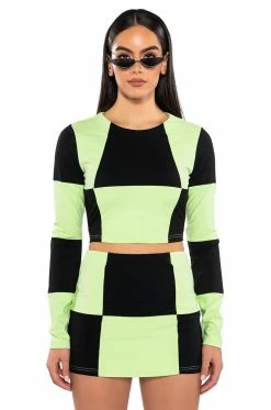 SHEGO SOFT STRETCH LONG SLEEVE CROP TOP
