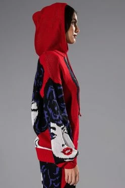 SOUL SEARCHING KNIT HOODIE AND JOGGER SET -AKIRA store soul searching knit hoodie and jogger set red 5 5 c1