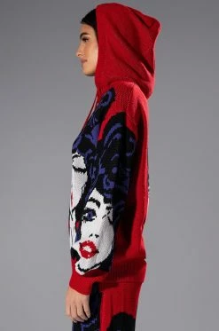 SOUL SEARCHING KNIT HOODIE AND JOGGER SET -AKIRA store soul searching knit hoodie and jogger set red 6 6 c1