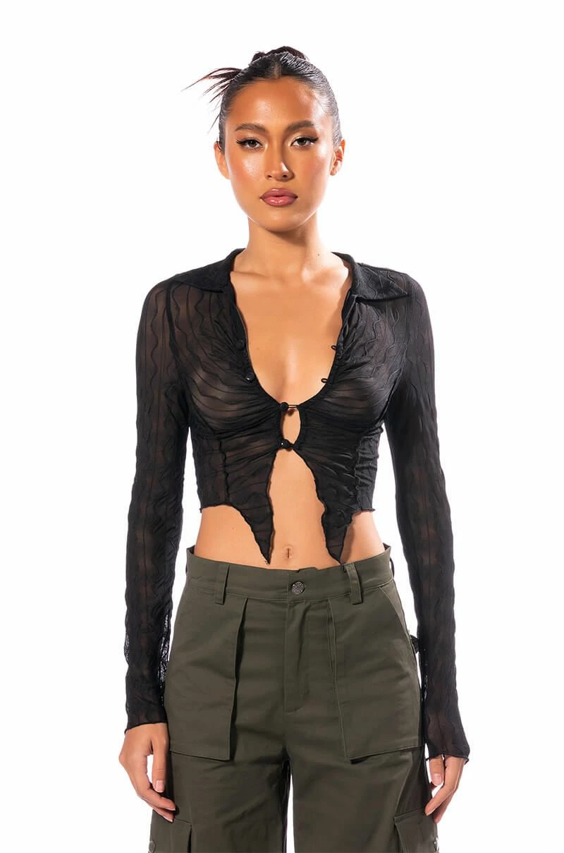 SPOIL YOU LONG SLEEVE COLLARED TOP 4 SPOIL YOU LONG SLEEVE COLLARED TOP - Image 4