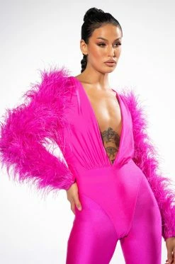 STAR STRETCH STATEMENT SLEEVE BODYSUIT