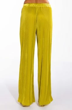 SWEET APPLE PLISSE PALAZZO PANT 10 SWEET APPLE PLISSE PALAZZO PANT -AKIRA store sweet apple plisse palazzo pant light green 5 5