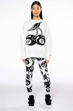 SWEET LUCK SWEATER LEGGING 13 SWEET LUCK SWEATER LEGGING -AKIRA store sweet luck sweater legging white black 7 7