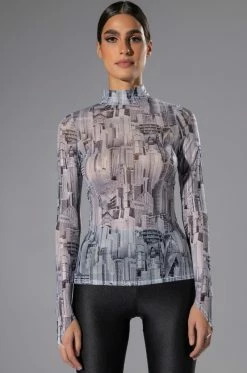 TAYA LONG SLEEVE MESH TOP